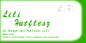 lili hutflesz business card